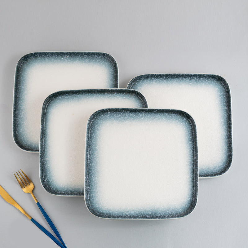 Ombre Ceramic Square Dinner Plate Dinner Plates June Trading Square Set Of 4 