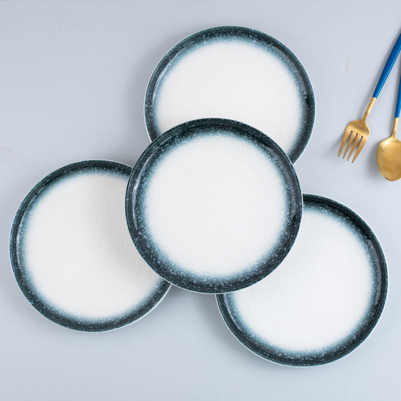 Ombre Ceramic Round Dinner Plate Starter Plates June Trading Round Set Of 4 