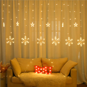 Snowflake LED Curtain Light Lights Coral Tree   