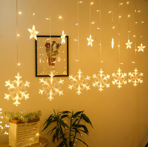 Snowflake LED Curtain Light Lights Coral Tree   