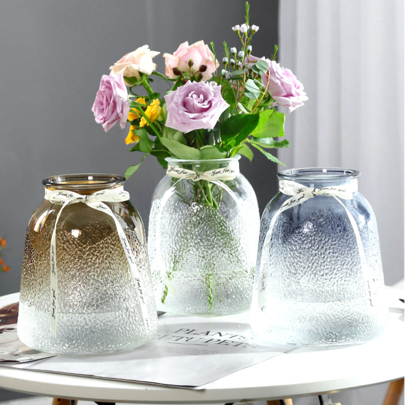 Elegant Frosted Glass Vase Vases June Trading   