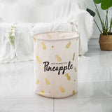 Pineapple Print Laundry Basket Laundry Bag June Trading Pineapple - White  
