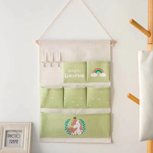 Unicorn Hanging Organizer (6 Pockets) Hanging organisers June Trading Mint Green  