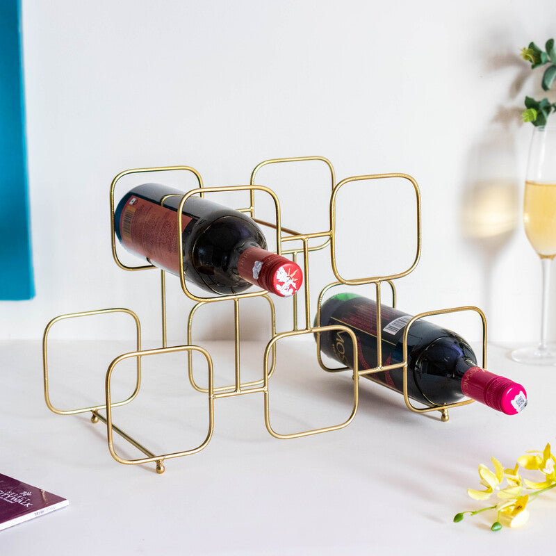 Luxurious Gold Wine Rack Wine Rack June Trading   