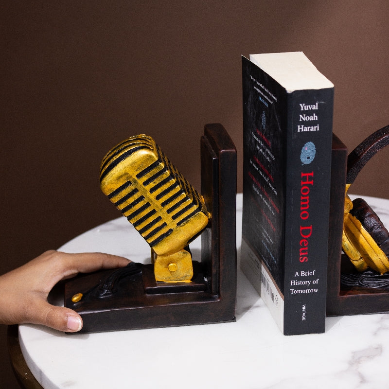 Music Speaks Golden Bookend
