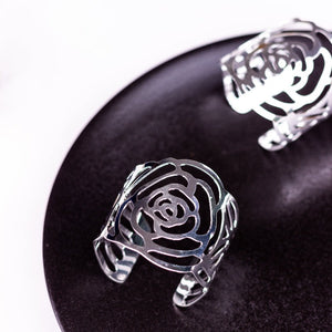 Blossom Silver Napkin Rings (Set of 6) Napkin Rings June Trading   