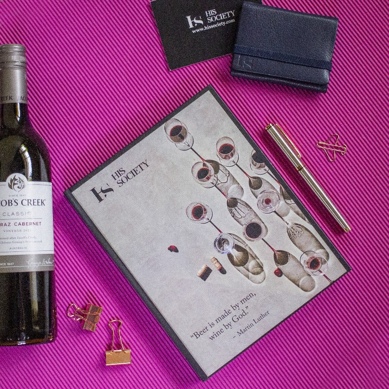 Wine lover - His Society Note Book Notebooks Pipa Box   