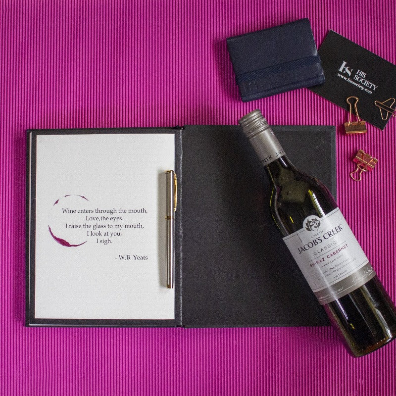 Wine lover - His Society Note Book Notebooks Pipa Box   