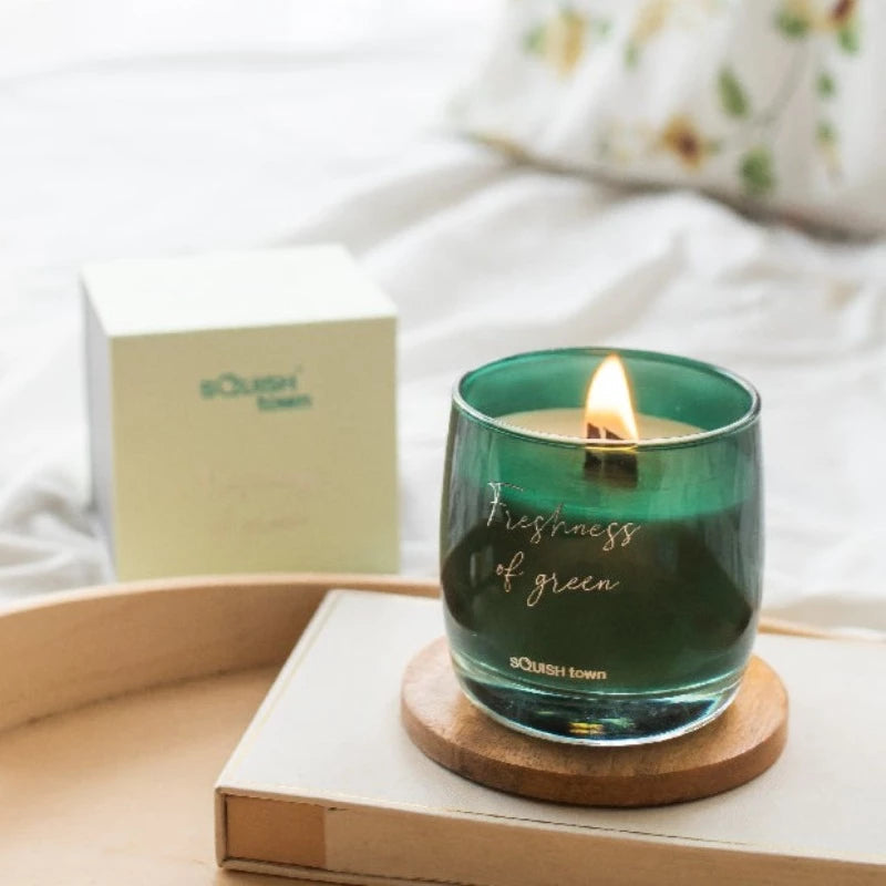 Squish Town - Freshness of Green Aromatherapy Scented Candle Candles Bloomtown Brands   