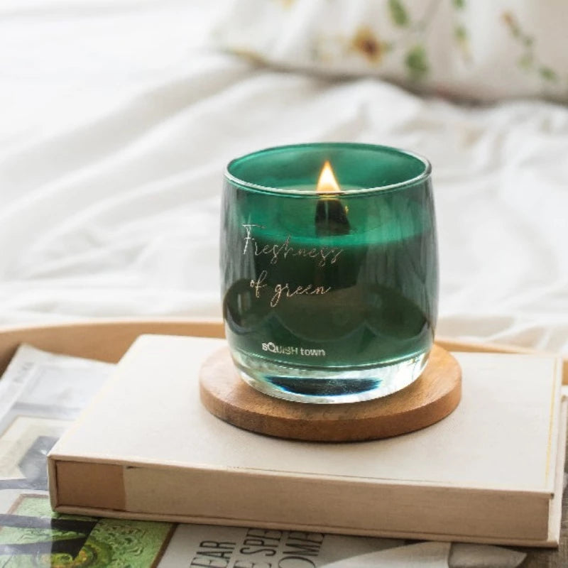 Squish Town - Freshness of Green Aromatherapy Scented Candle Candles Bloomtown Brands   