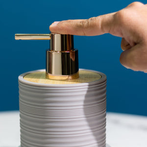 Ribbed Texture Matte Liquid Dispenser Soap Dispenser June Trading   