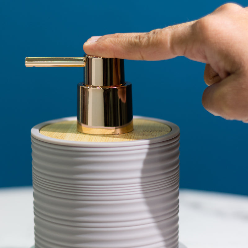 Ribbed Texture Matte Liquid Dispenser Soap Dispenser June Trading   