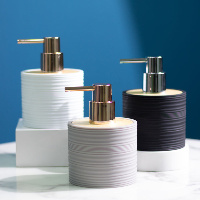 Ribbed Texture Matte Liquid Dispenser Soap Dispenser June Trading   