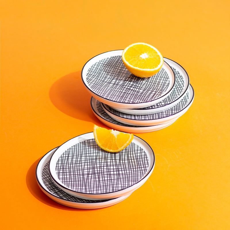 Minimal Seamless 6 Inch Snack Plate (Set of 6) Snack Plate June Trading   