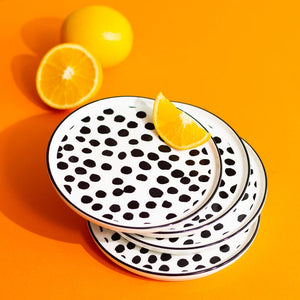 Stylish Patches 6 Inch Snack Plate (Set of 4) Snack Plate June Trading   