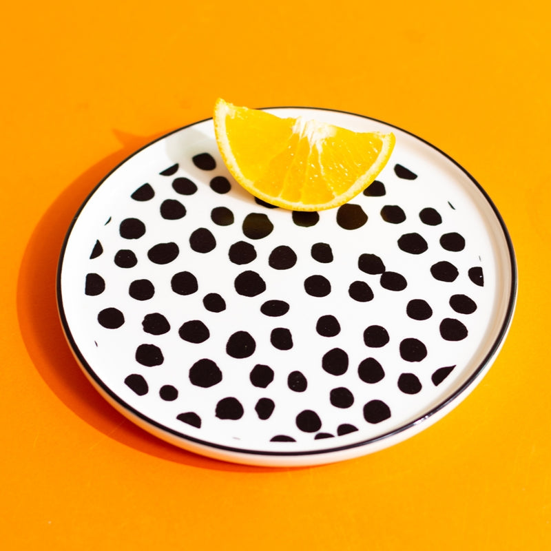Stylish Patches 6 Inch Snack Plate (Set of 4) Snack Plate June Trading   