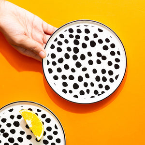 Stylish Patches 6 Inch Snack Plate (Set of 4) Snack Plate June Trading   