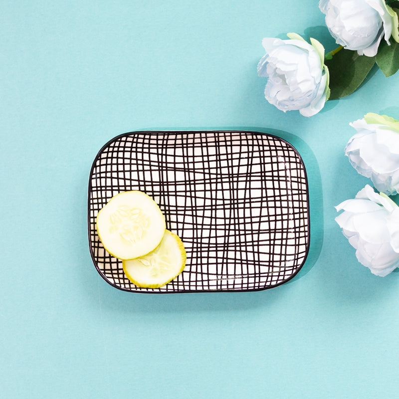 Seamless Pattern Rectangle 5.5 Inch Snack Plate (Set of 4) Snack Plate June Trading   