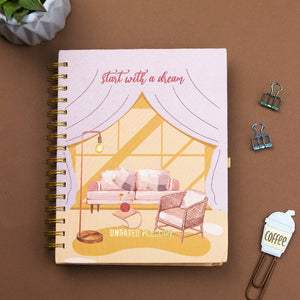 Undated Yearly Planner - Start With A Dream (2023 Collection) + Ultimate Sticker Book Undated Planners June Trading   