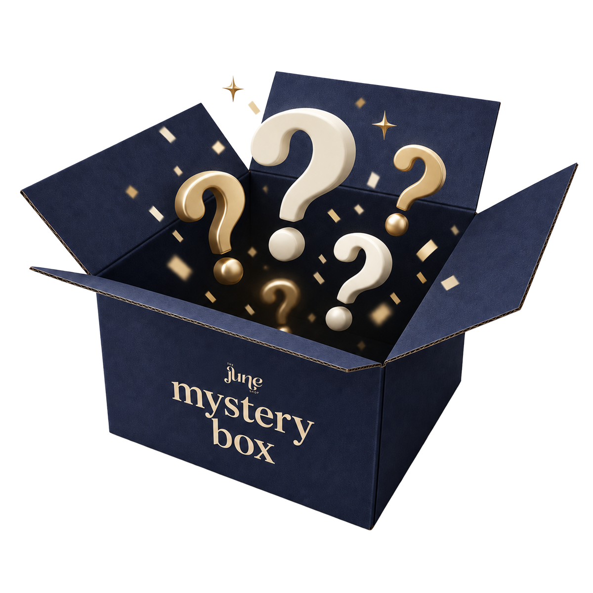The June Shop Mystery Box, sealed and ready to open