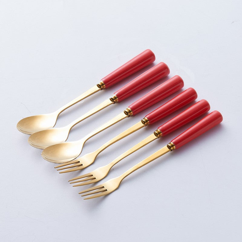 Empyrean Cutlery Stand With Spoon-Fork Set Cutlery Stand June Trading   