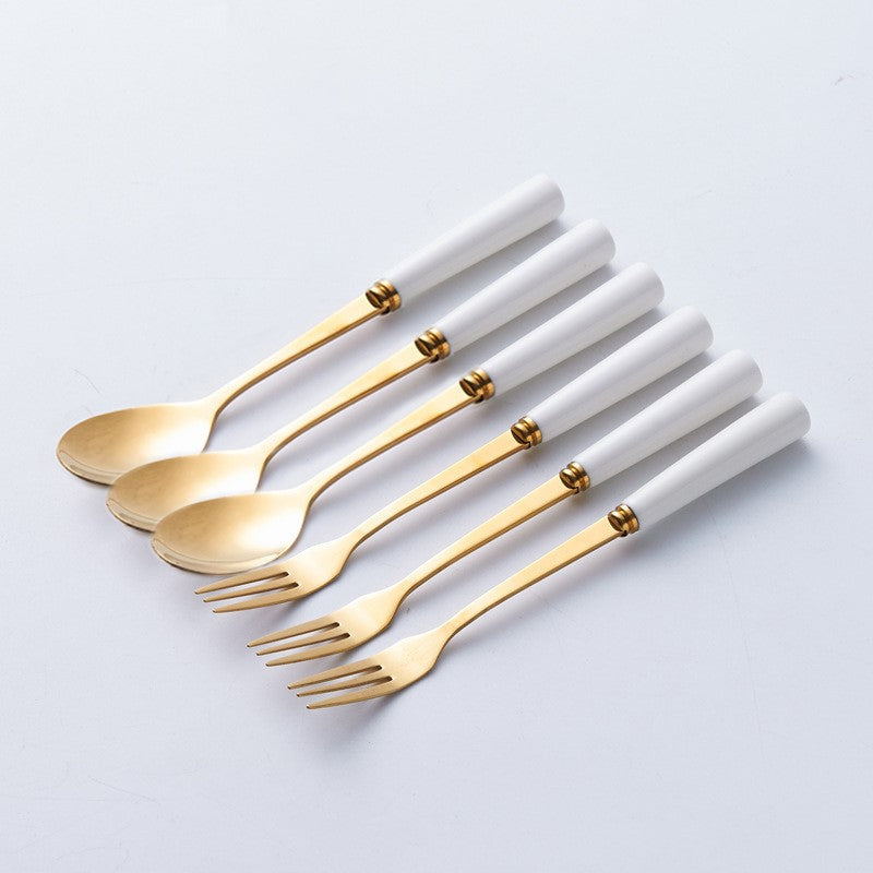 Empyrean Cutlery Stand With Spoon-Fork Set Cutlery Stand June Trading   