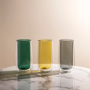 Premium Tinted Double Walled Glass Glasses June Trading   