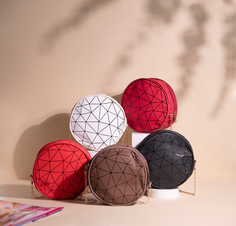 Round Geometric Sling Bag