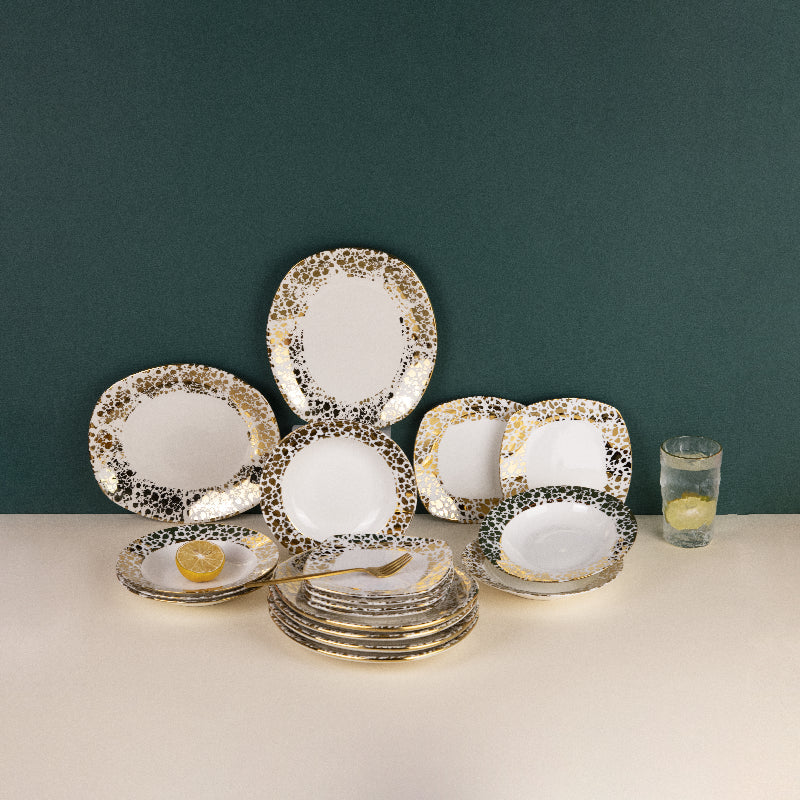 Aurulent Patchwork 18 Piece Plate Set
