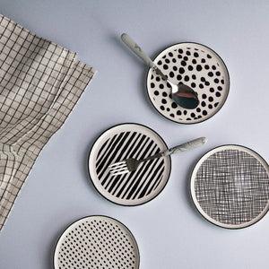 Minimal Seamless 6 Inch Snack Plate (Set of 4) Snack Plate June Trading   