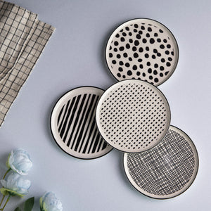 Minimal Seamless 6 Inch Snack Plate (Set of 4) Snack Plate June Trading   