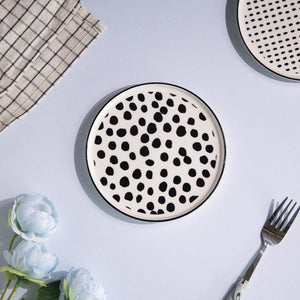 Stylish Patches 6 Inch Snack Plate (Set of 4) Snack Plate June Trading   