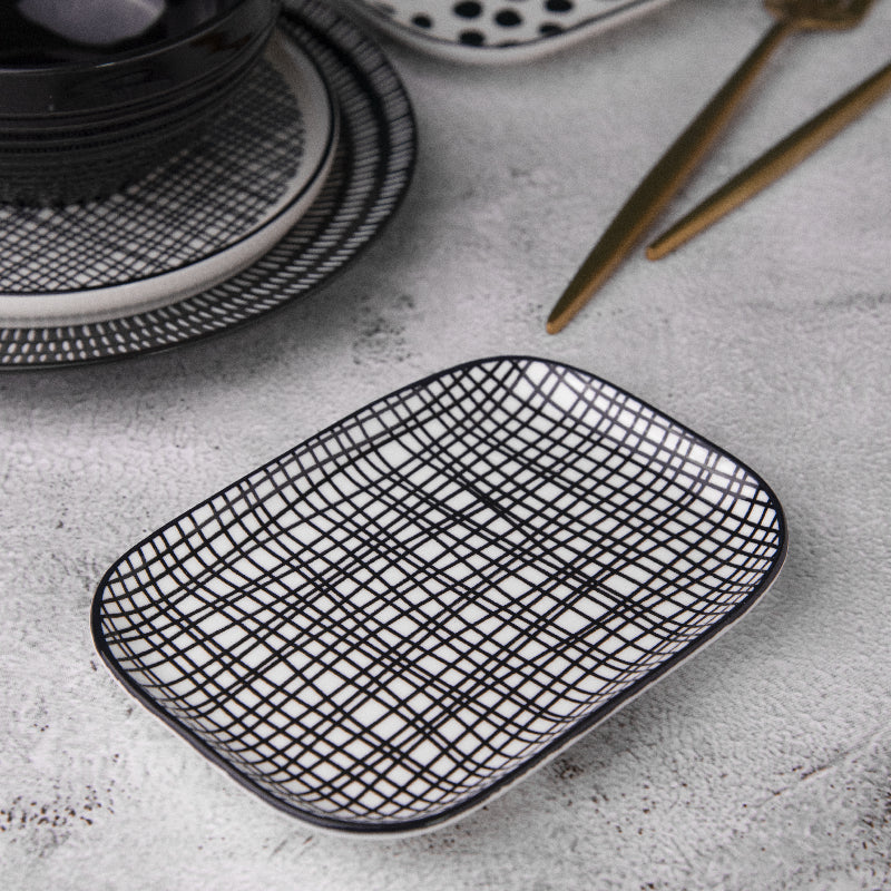 Seamless Pattern Rectangle 5.5 Inch Snack Plate (Set of 6) Snack Plate June Trading   