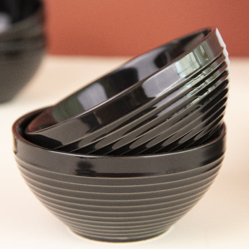 Bold Black Swirl 12 Pieces Dinnerware Dinner Sets June Trading   