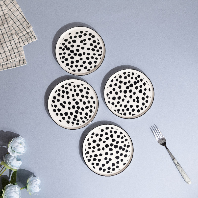 Stylish Patches 6 Inch Snack Plate (Set of 4) Snack Plate June Trading   