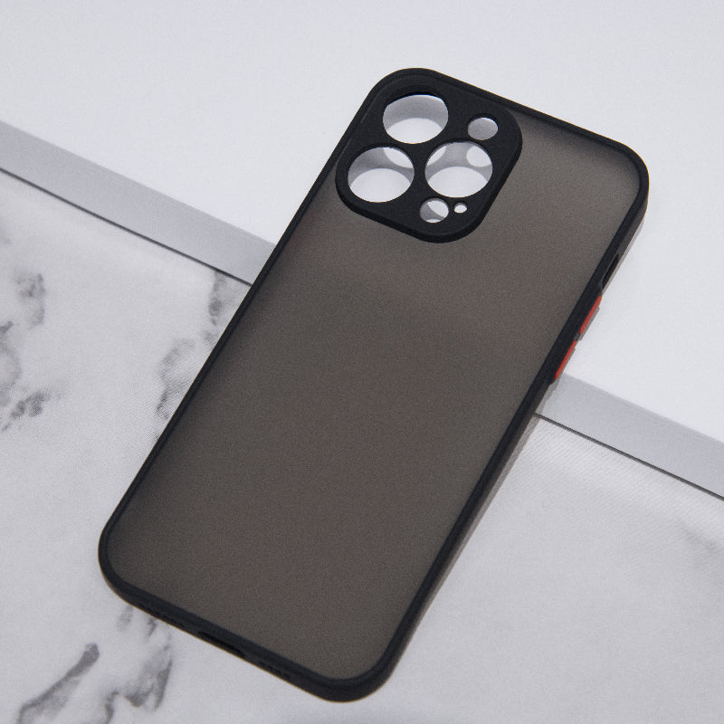 Acrylic Edge With Frosted Back Apple iPhone 14 Pro Cover Mobile Phone Cases June Trading Onyx Black  