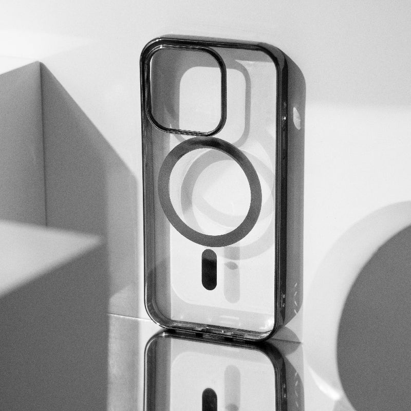 Metallichrome Onyx Black Magsafe Clear iPhone Cover Mobile Phone Cases June Trading iPhone 14 Plus  