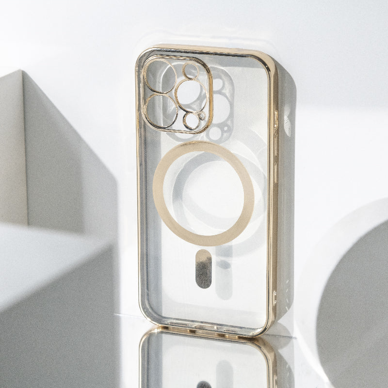 Metallichrome Royal Gold Magsafe Clear iPhone Cover Mobile Phone Cases June Trading iPhone 13 Pro  