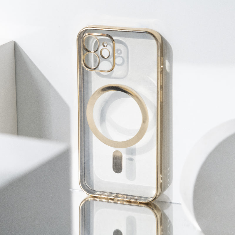 Metallichrome Royal Gold Magsafe Clear iPhone Cover Mobile Phone Cases June Trading iPhone 12  