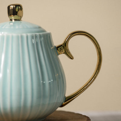 Timeless Teal Tea Cup & Kettle Set Tea & Coffee Sets June Trading   