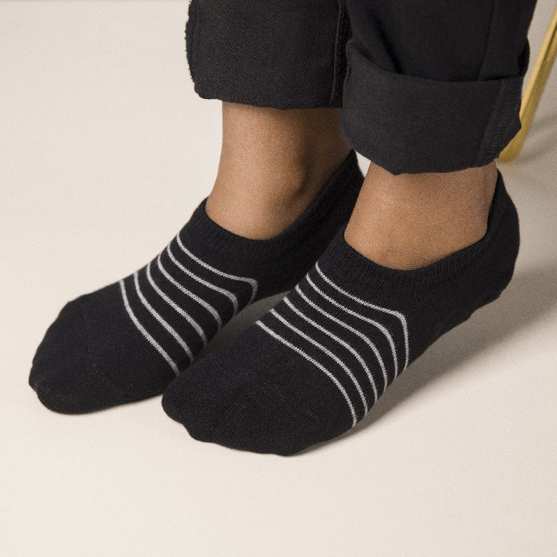 White Stripes Black Socks Women Sock ERL   