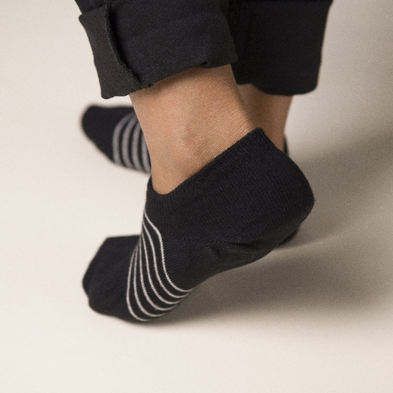 White Stripes Black Socks Women Sock ERL   