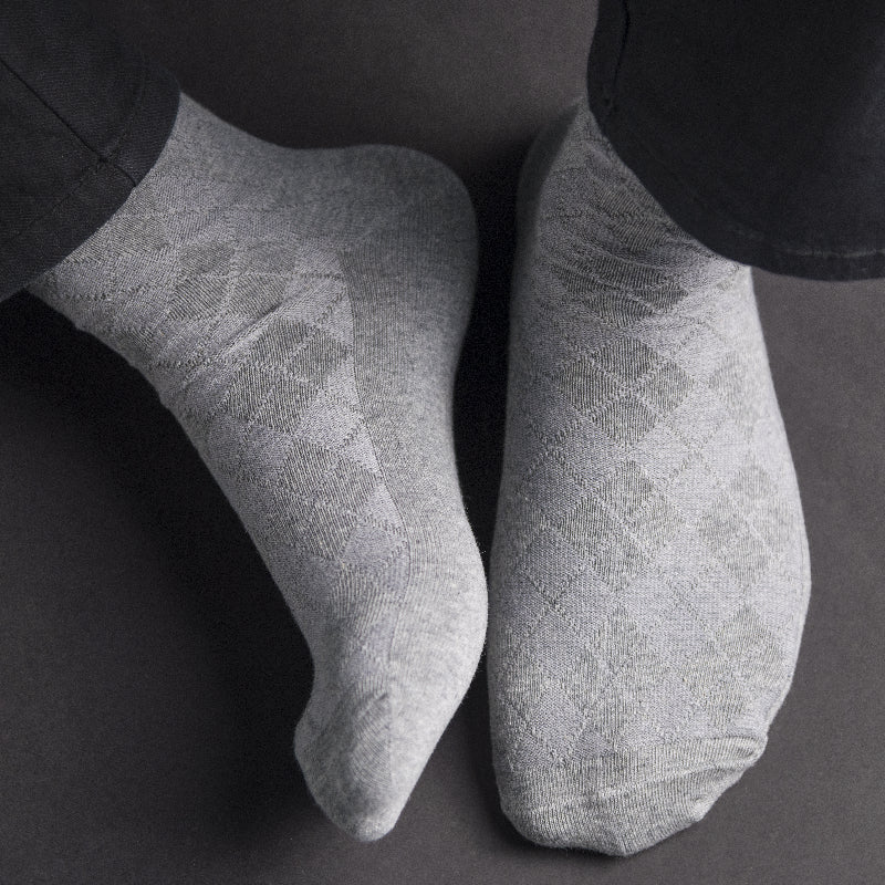 Fossil Grey Solid Socks Men Sock ERL   