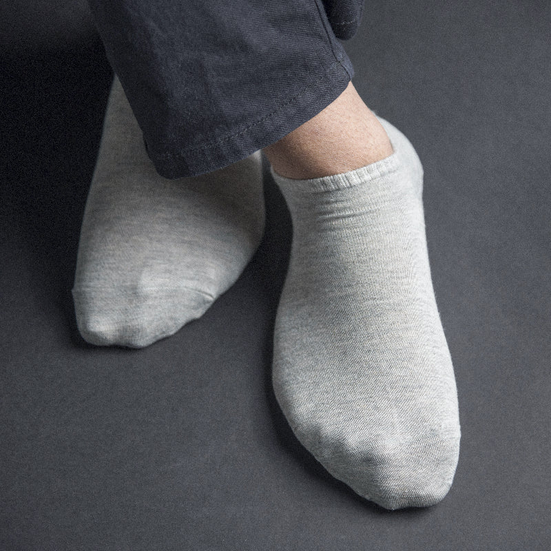 Cloud Grey Solid Socks Men Sock ERL   