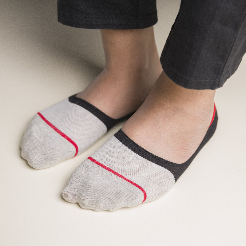 Red & Black Block Pattern Socks Men Sock ERL   