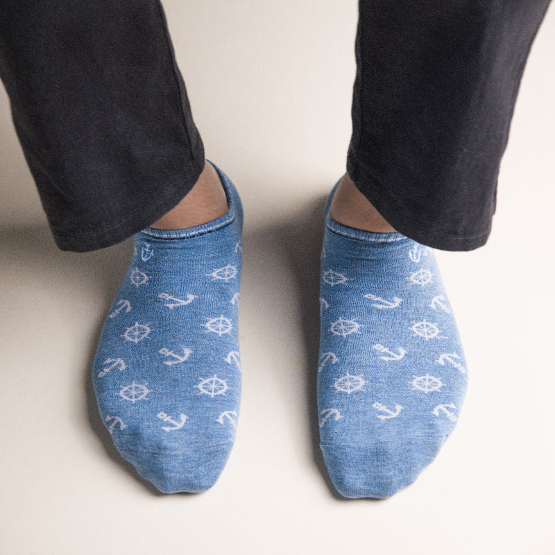Set Sail Baby Blue Socks Men Sock ERL   