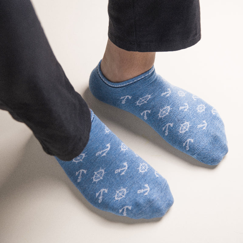 Set Sail Baby Blue Socks Men Sock ERL   
