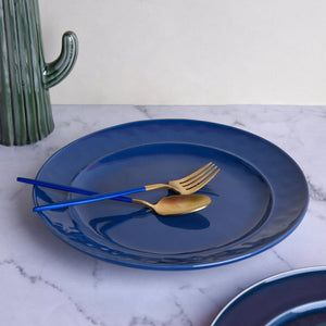 Azure Blue Hammered Dinner Plate (10 Inches) Dinner Plates June Trading   