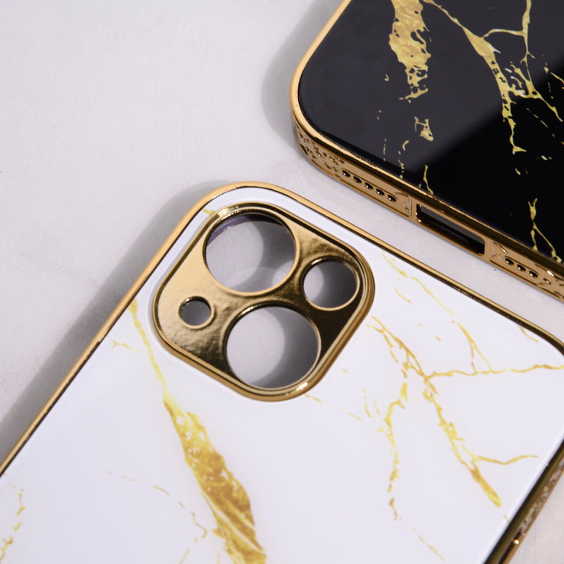 Marble Pattern Rose Gold Edge iPhone 13 Case iPhone 13 June Trading   