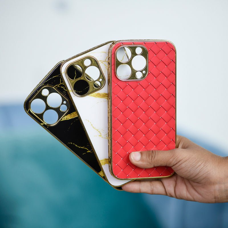 Marble Pattern Rose Gold Edge iPhone 12 Pro Case iPhone 12 & 12 Pro June Trading   